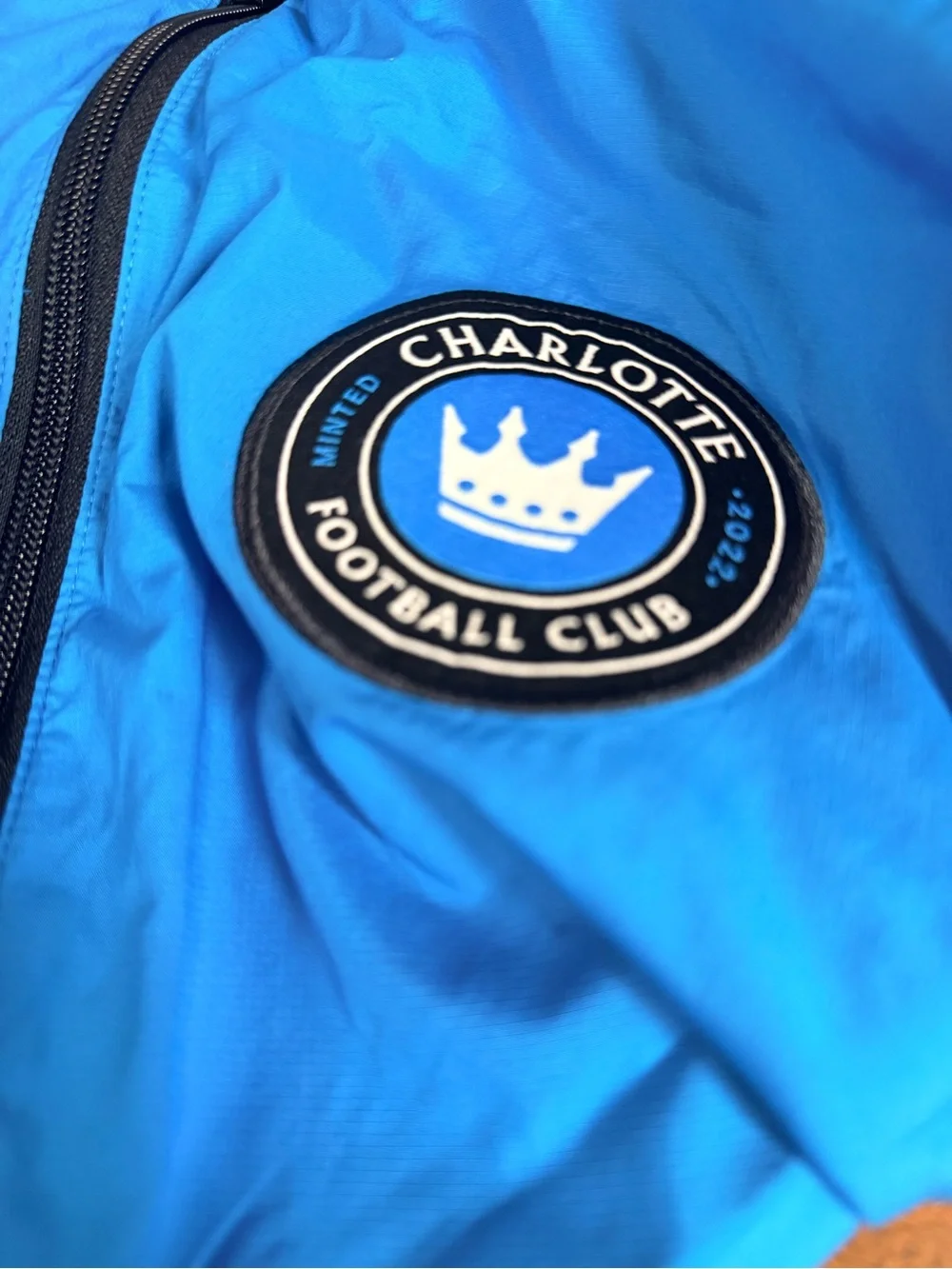 Brand New-adidas Adult Charlotte FC 2025 Blue Anthem Reversible Jacket